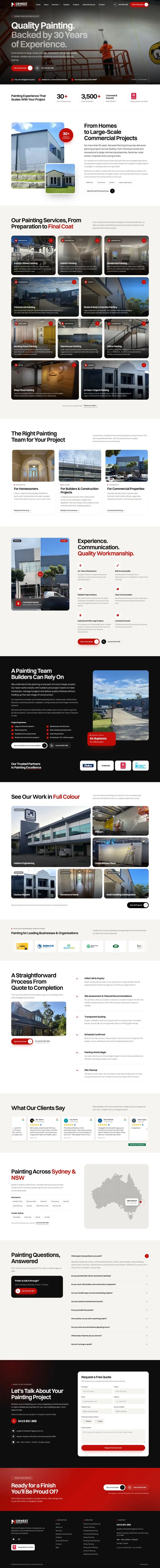 Norwest Painting Group website, full page