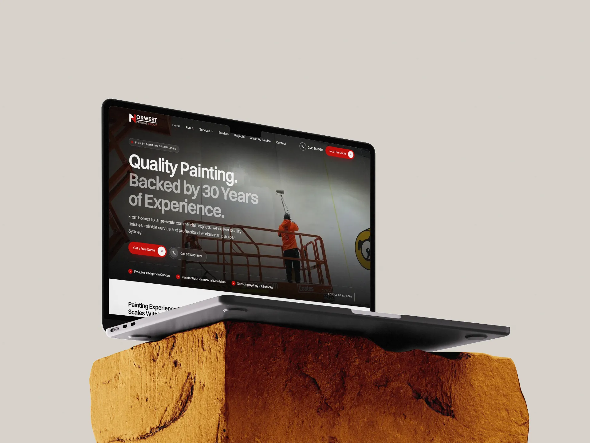 Norwest Painting Group website mockup